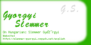 gyorgyi slemmer business card